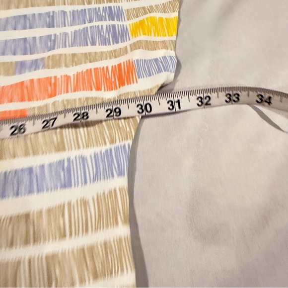 Michael Tyler Top Blouse Striped Lined Multicolor Batwing Sleeve Women’s Size L - Picture 12 of 16